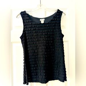 NWT Sweet Lily black lacy, sleeveless, stretch top. Irresistible boutique brand.